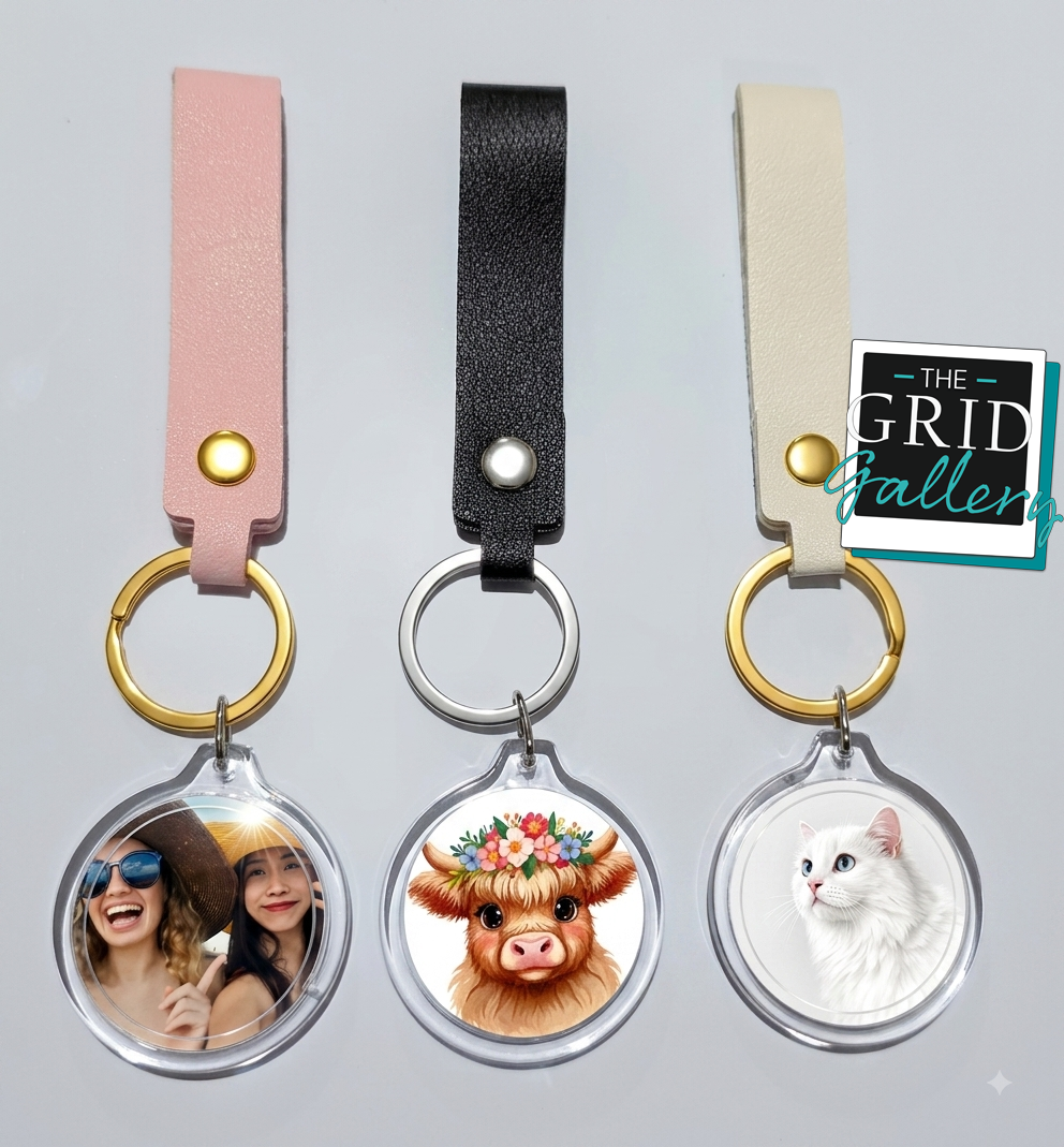32mm Double-Sided Personalised Photo Keyring