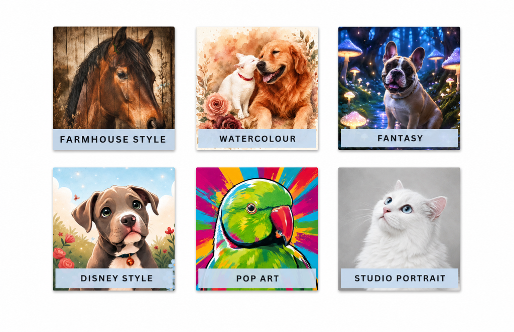 Custom Pet Portrait Magnet | Personalised Photo Magnet | Choose Your Art Style | Handmade in Australia