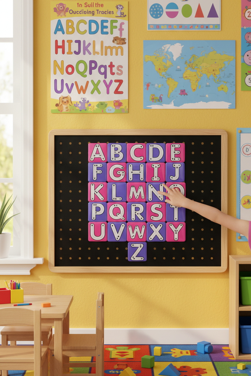 Letter Tracing Magnets - Classroom Scene